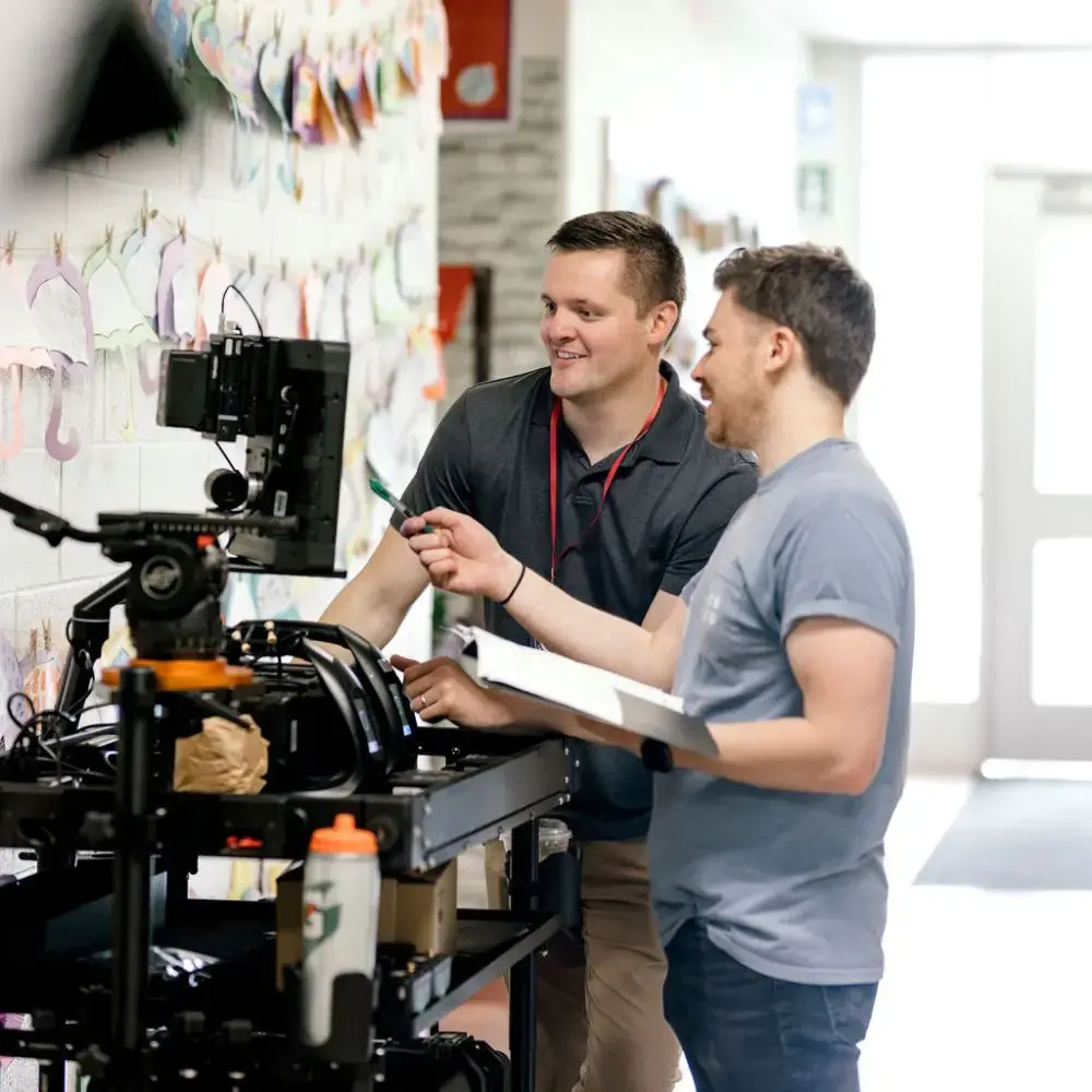 producer and client monitoring film
